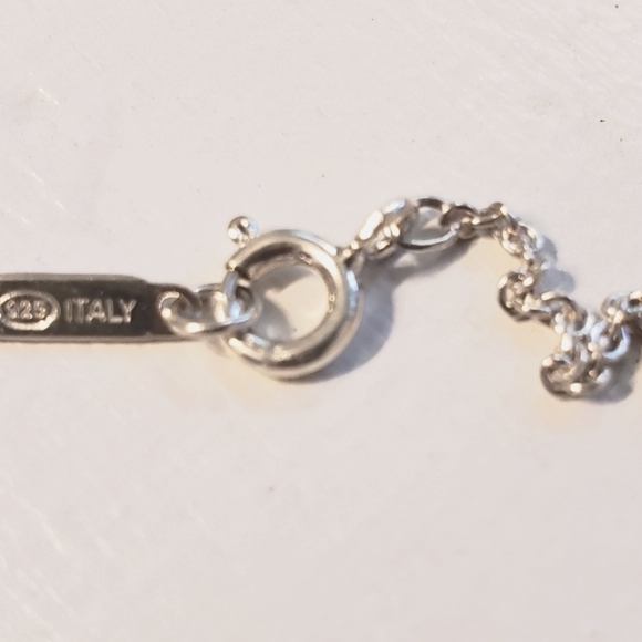 Tiffany & Co. Italian sterling 16" chain with signature diamond-shape charm. - Picture 7 of 7